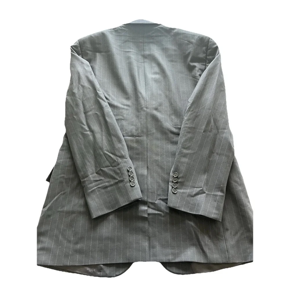 Brooks‎ Brothers Suit Men's 43L Black Pinstripe 2-Piece 38/31 Pants 346 Stretch